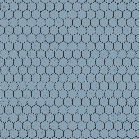 Homesteading- Denim Chicken Wire: Sold by the 1/2 yard