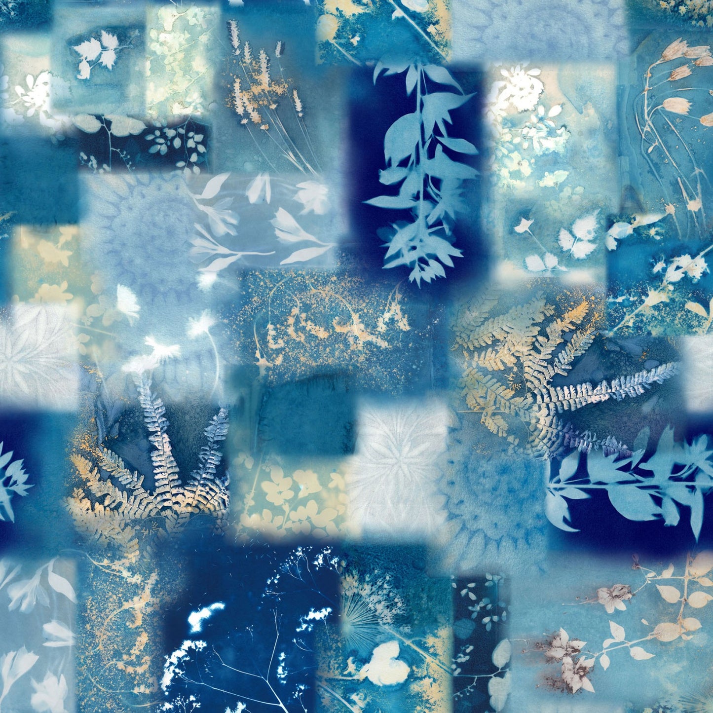 Naturescape- Multi Patchwork: Sold by the 1/2 yard