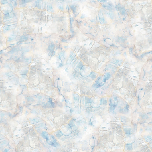 Naturescape- Mist Gray Marbling: Sold by the 1/2 yard