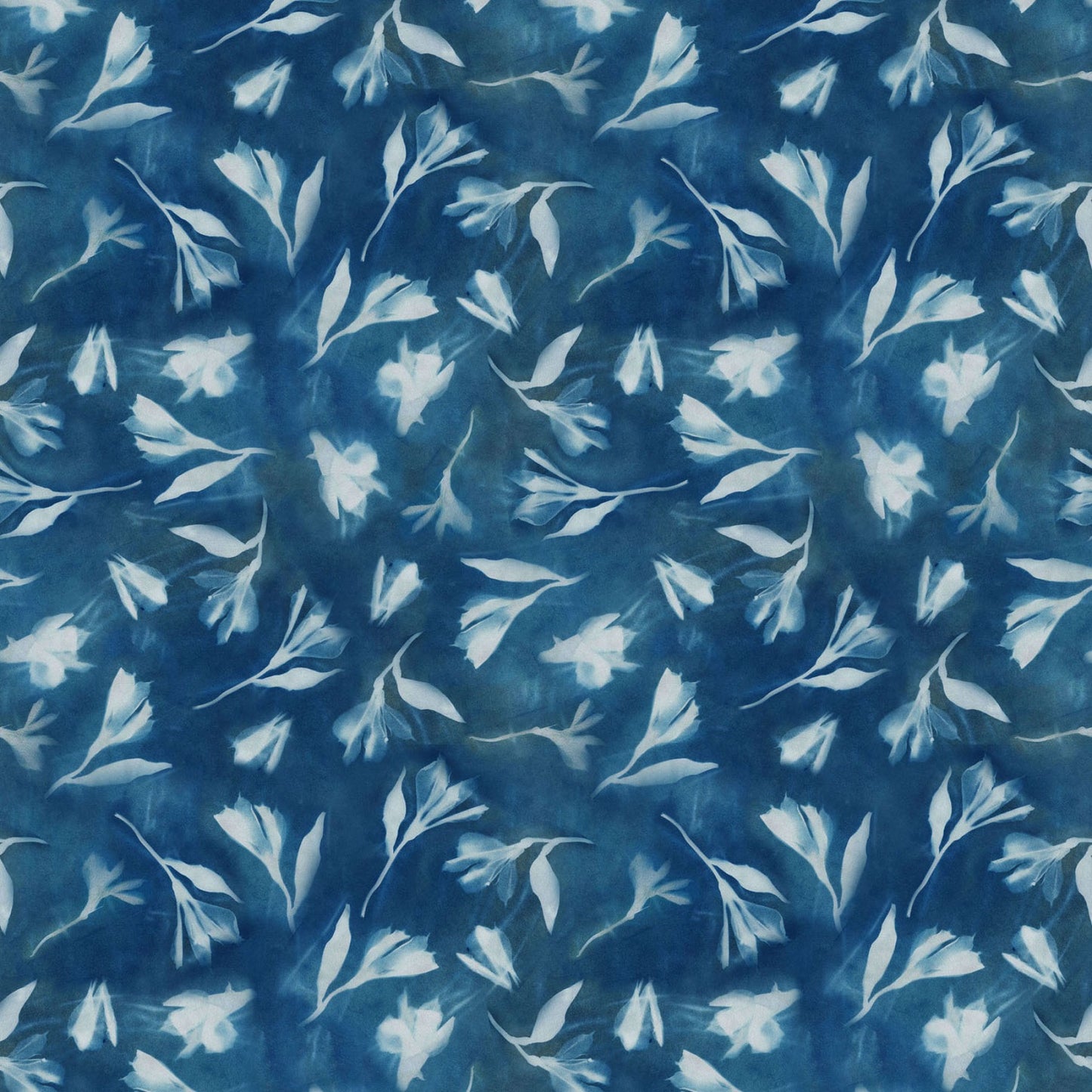 Naturescape- Dark Sky Alstroemeria: Sold by the 1/2 yard