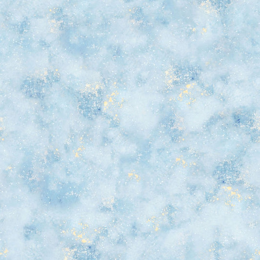 Naturescape- Light Sky Splatter: Sold by the 1/2 yard