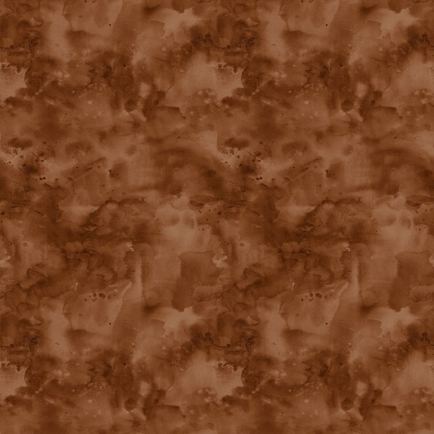 Night Whispers- Rust Watercolor Wash: Sold by the 1/2 yard