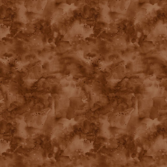 Night Whispers- Rust Watercolor Wash: Sold by the 1/2 yard