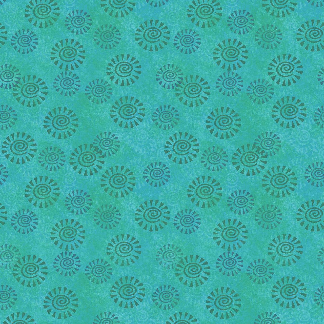 Oceania- Teal Geo: Sold by the 1/2 yard.
