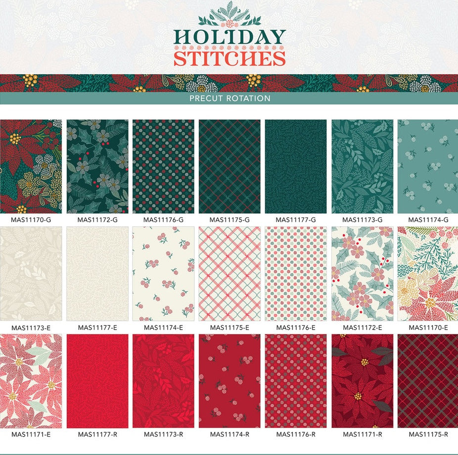 Holiday Stitches- 5" Squares: 42pc