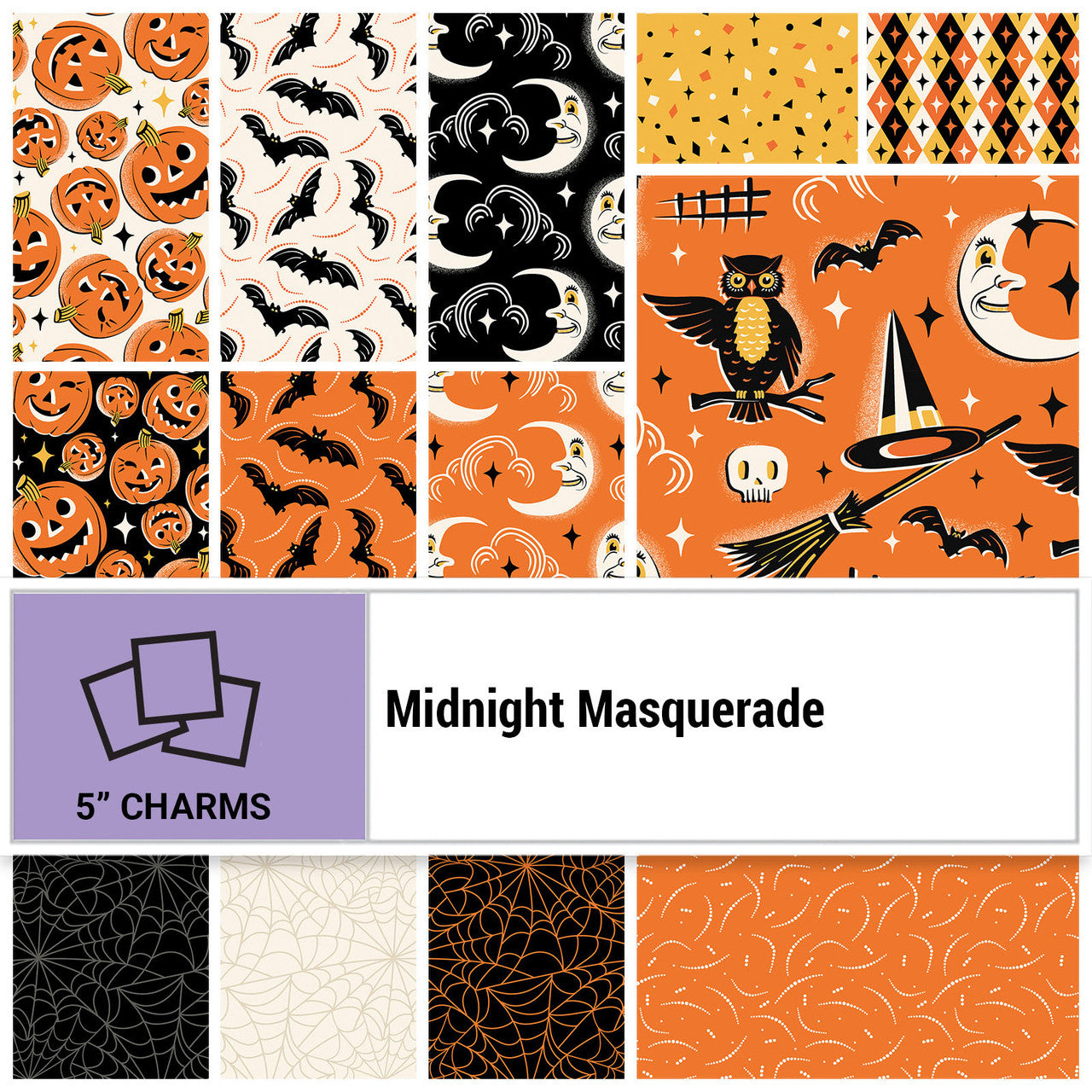 Midnight Masquerade 5" Squares: 42pc