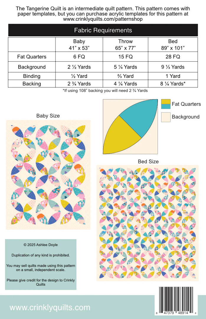 Tangerine Quilt Pattern