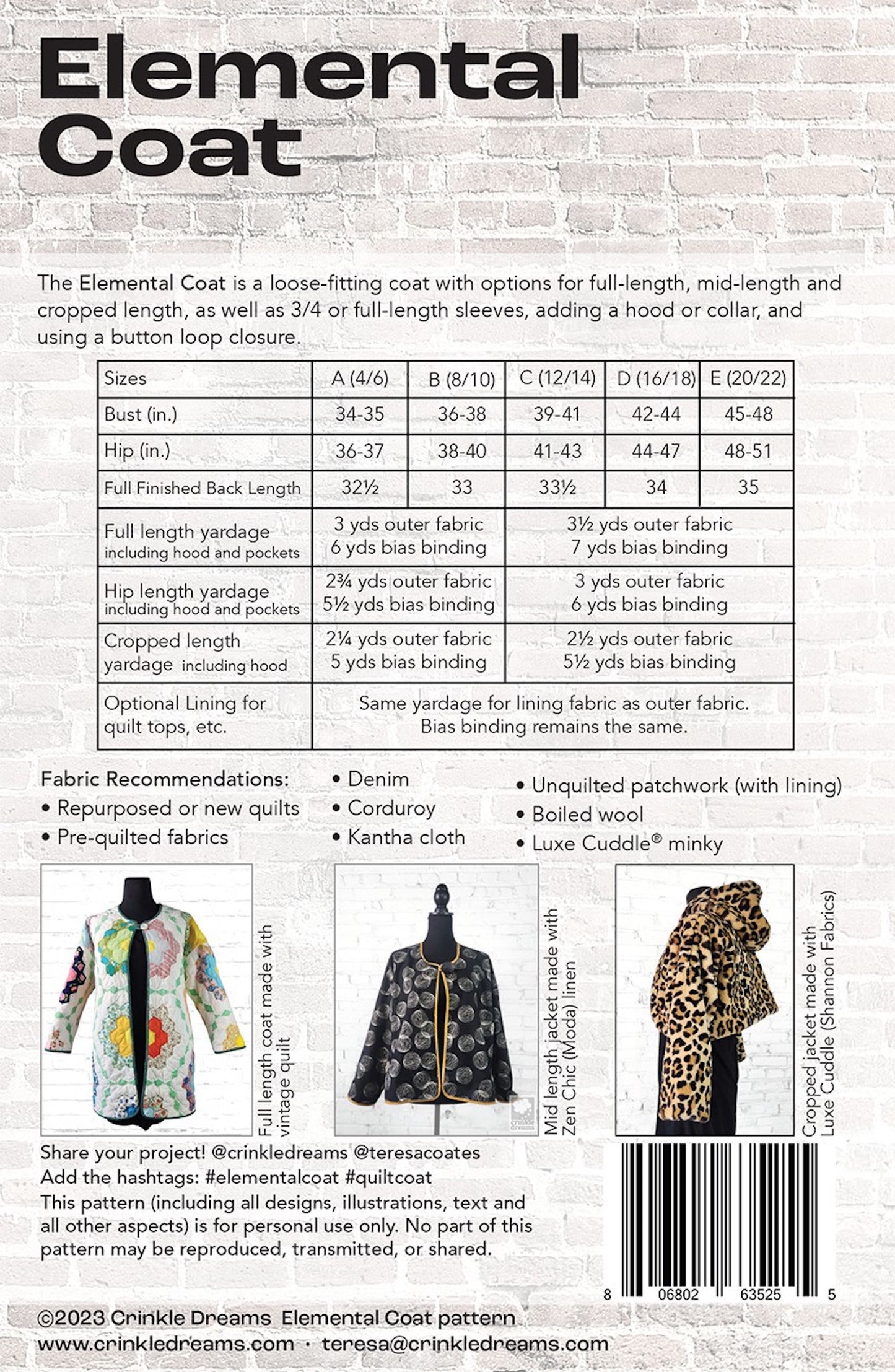 The Elemental Coat Pattern