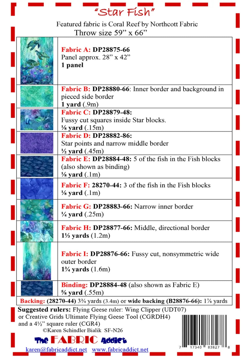 Star Fish Quilt Pattern