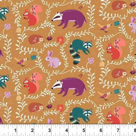 Wild Folk- Cute Critters: Sold by the 1/2 yard
