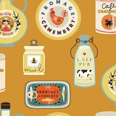 Bon Voyage- Taste of Paris: Sold by the 1/2 yard