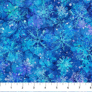 Midwinter Magic- Dark Snowflake: Sold by the 1/2 yard- PREORDER