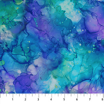 Coral Reef- Turquoise Multi Texture: Sold by the 1/2 yard