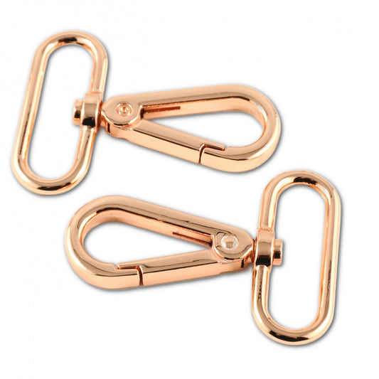 Flat Swivel Snap Hooks (2pk) 1.5in- Rose Gold