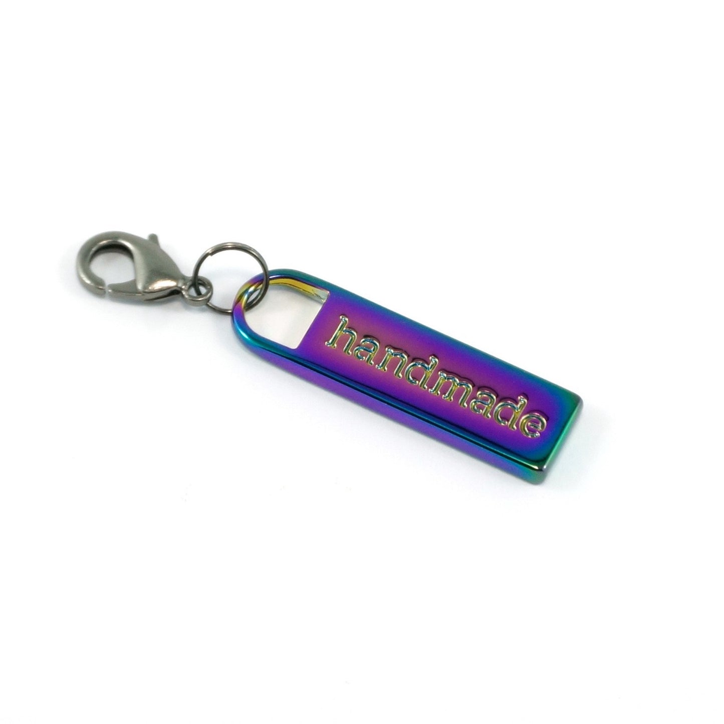 Metal Zipper Pull- Iridescent: 1pc