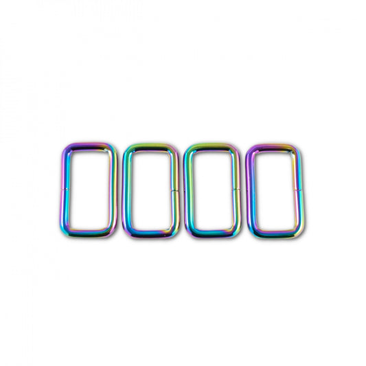 Rectangular Rings for 1-1/4in Straps Iridescent: 4pk