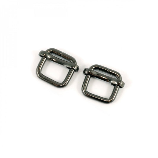 Strap Sliders for 1/2in Straps- Gunmetal: 2pc