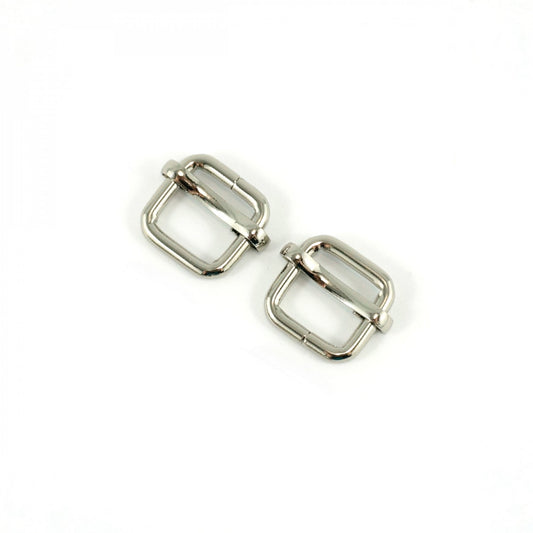 Strap Sliders for 1/2in Straps- Nickel: 2pc