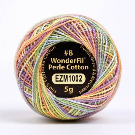 Wonderfil Eleganza Perle Cotton Thread EZM1002 Tropical Garden Variegated