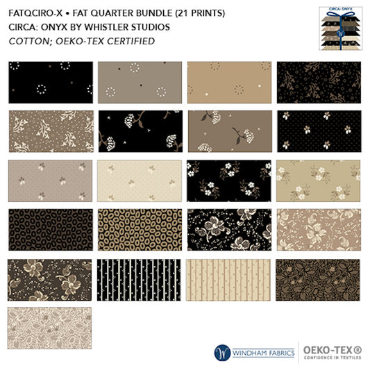 Circa- Onyx Fat Quarter Bundle: 21 Prints