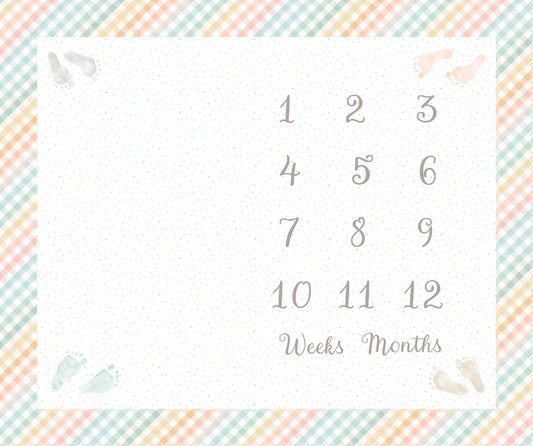 First Impressions Flannel- How Old Am I? 36" Panel: Sold by the Panel