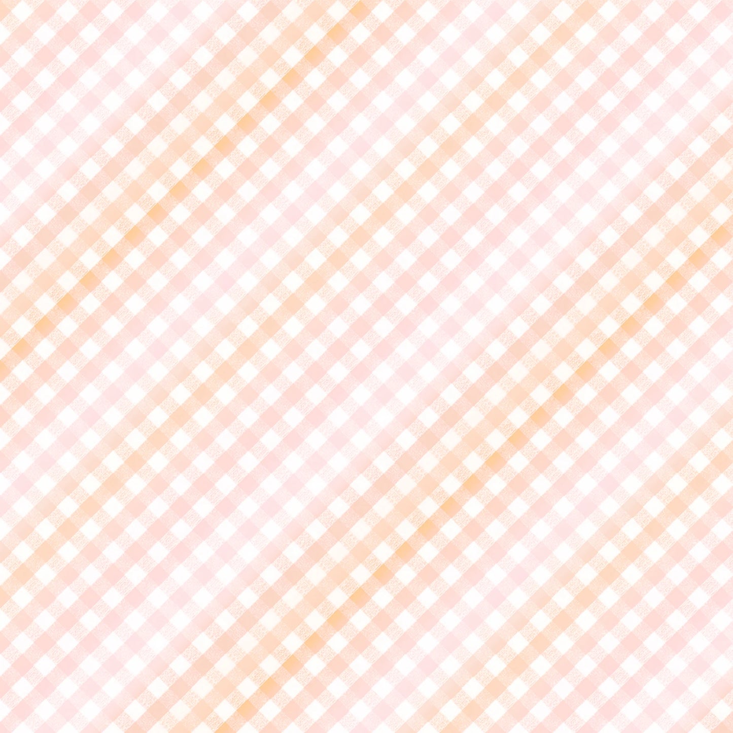First Impressions Flannel- Peach Sweet Gingham: Sold by the 1/2 yard
