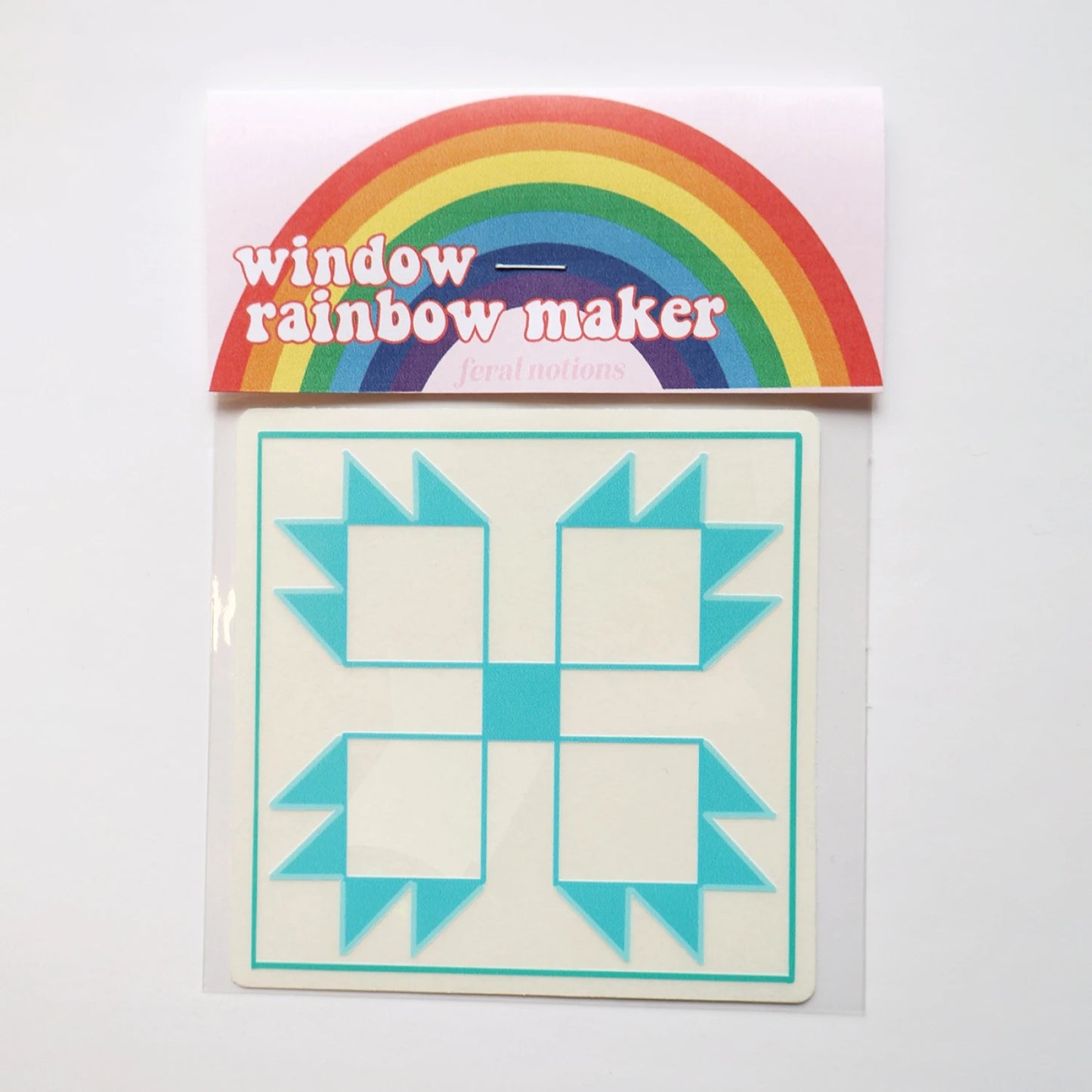 Rainbow Maker- Prismatic Window Cling: Blue
