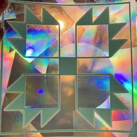 Rainbow Maker- Prismatic Window Cling: Blue