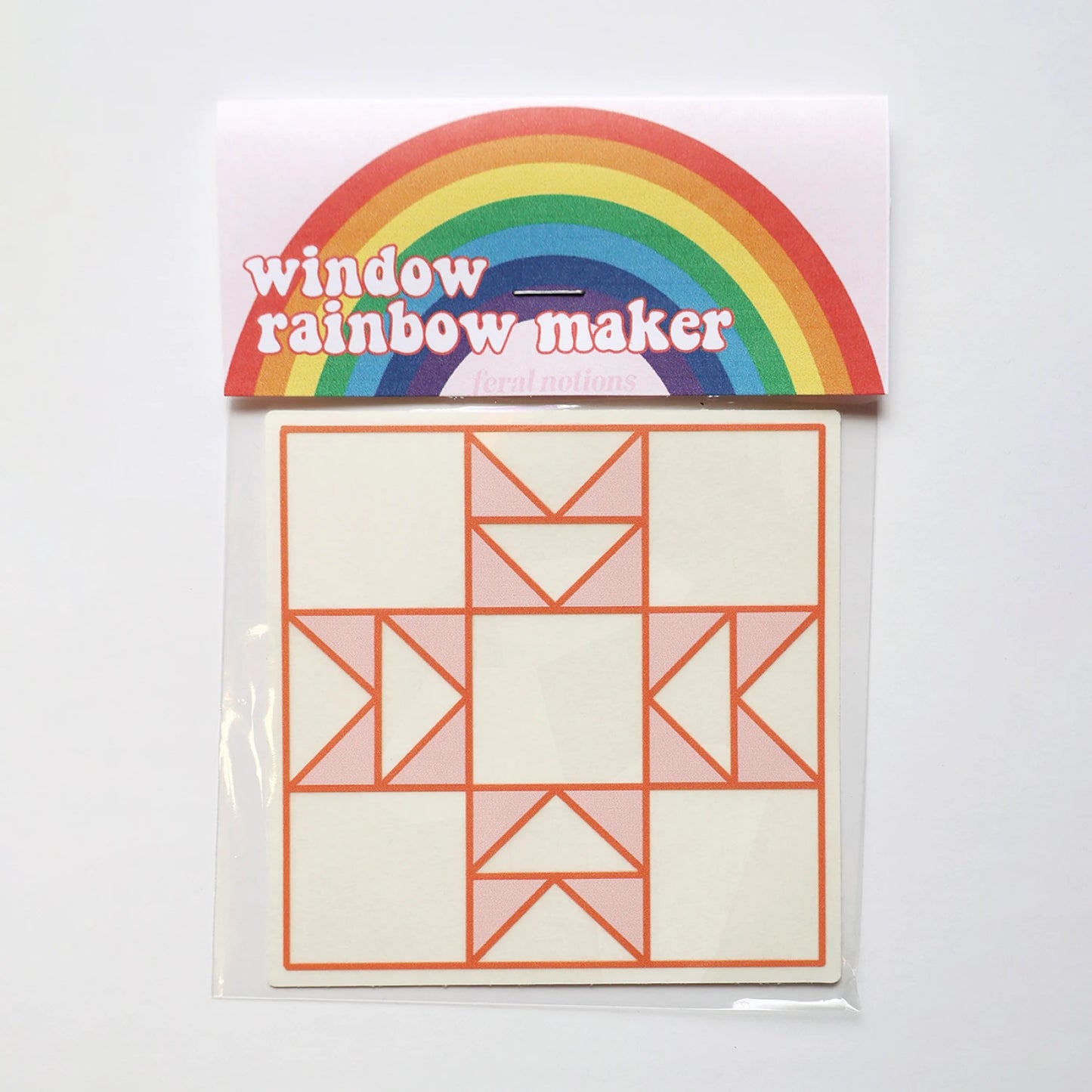 Rainbow Maker- Prismatic Window Cling: Pink