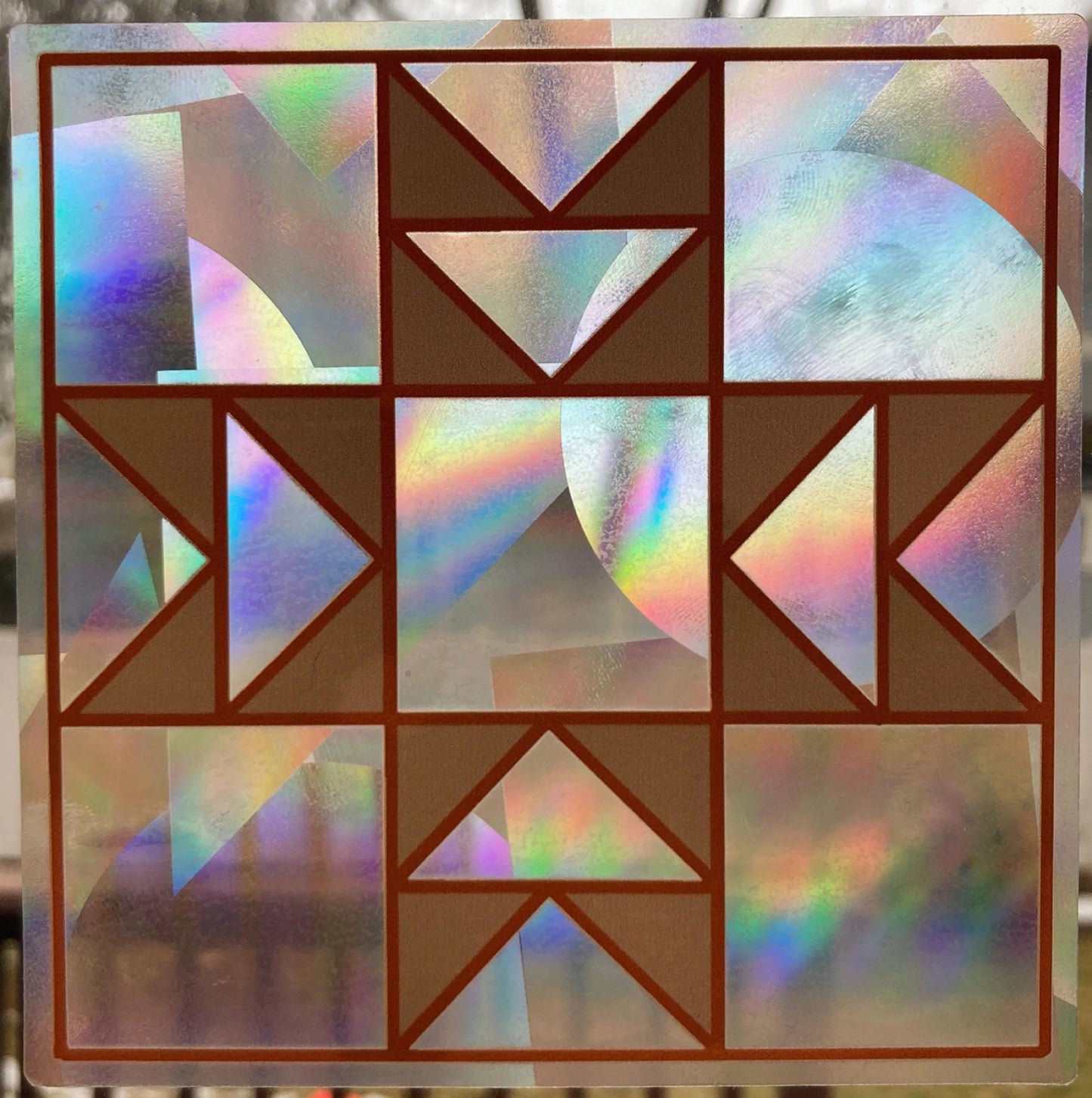 Rainbow Maker- Prismatic Window Cling: Pink