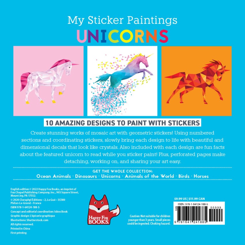 Unicorns Sticker Painting Book