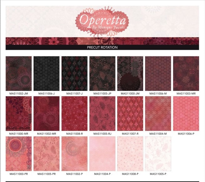 Operetta- Fat Quarter Bundle; 20pc