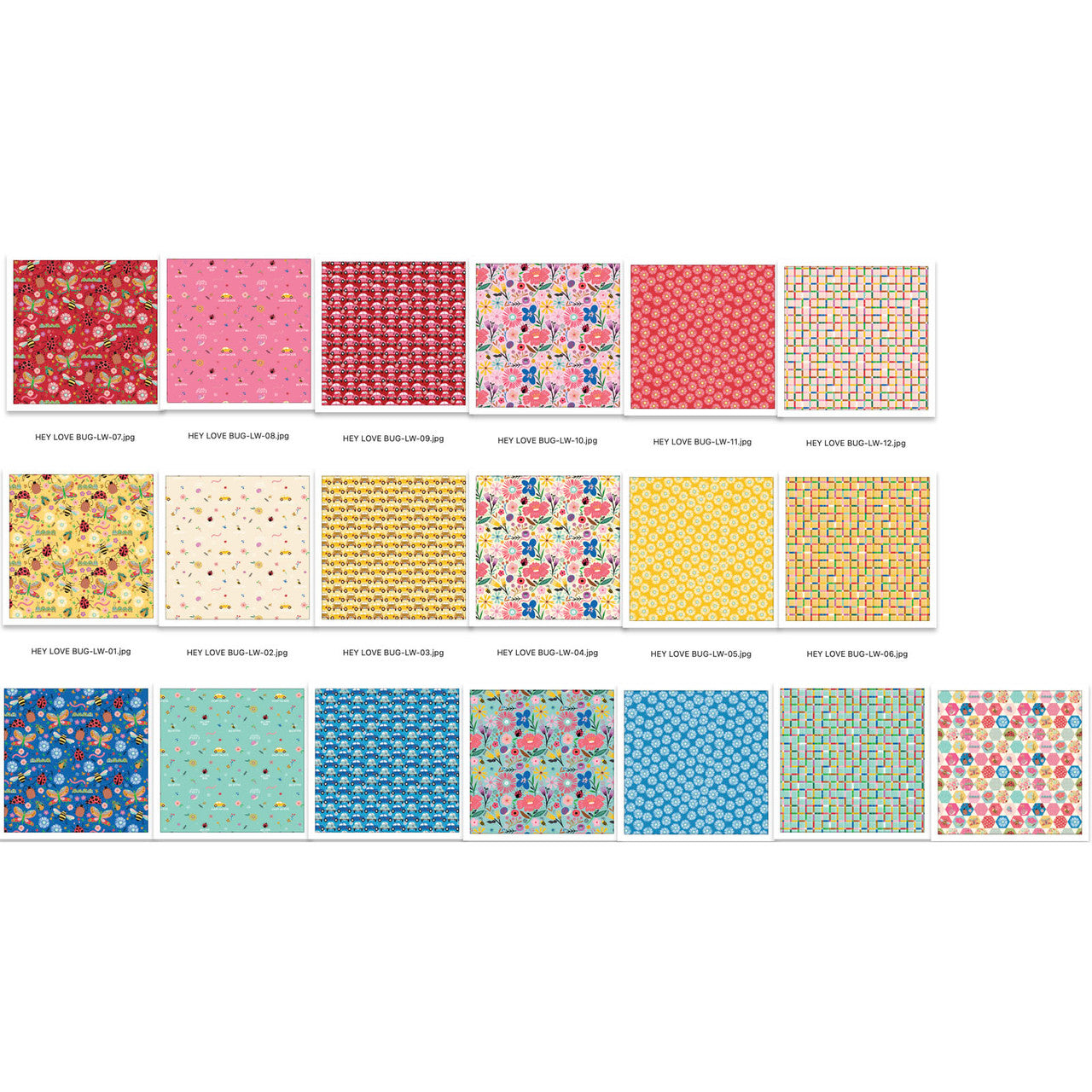Hey Love Bug Fat Quarter Bundle: 19pc
