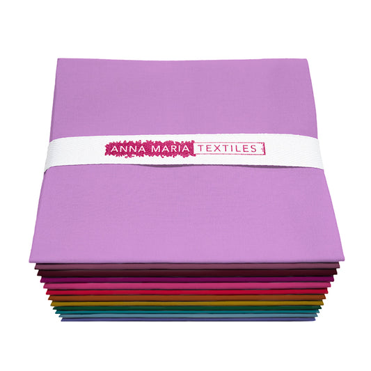 Happy Place Solids Fat Quarter Bundle- January 2025: 12pc