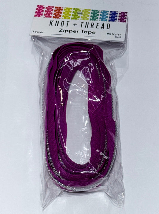 3 Yard Zipper Tape- Plum Punch