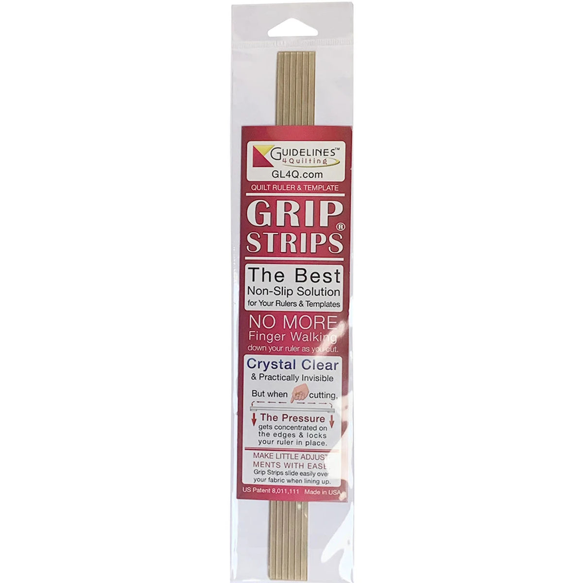 Guidelines Crystal Clear Grip Strips for Rulers