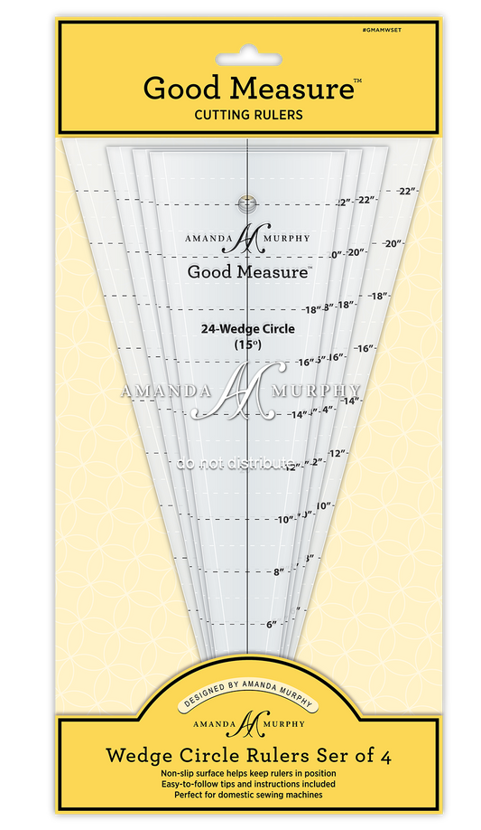 Good Measure- Amanda Murphy Cutting Rulers- Every Wedge Set Of 4