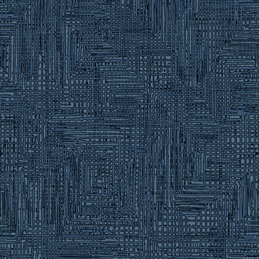 Grass Roots- Grasscloth Texture- Navy: Sold By The 1/2 Yard- Cut Continuously