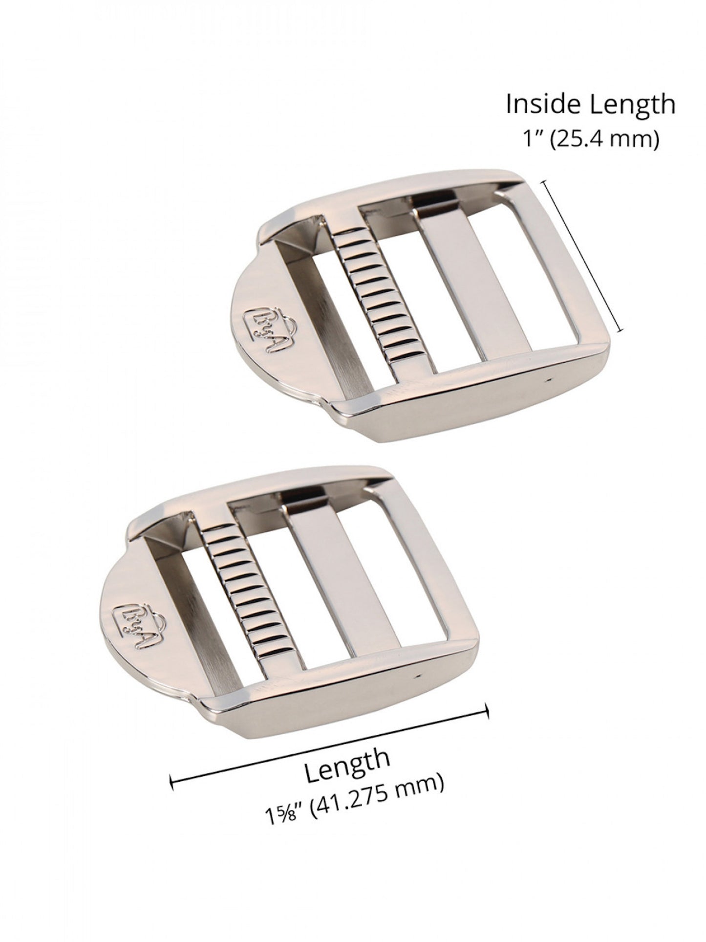 Strap Adjuster 1" Nickel: 2Pcs