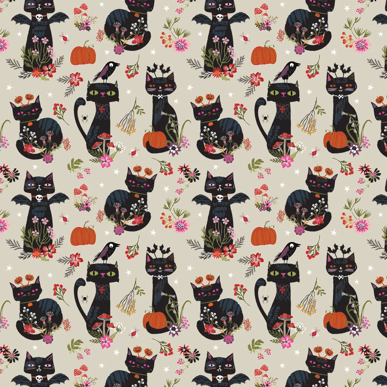 Hocus Pocus- Witchy Whiskers: Sold by the 1/2 yard