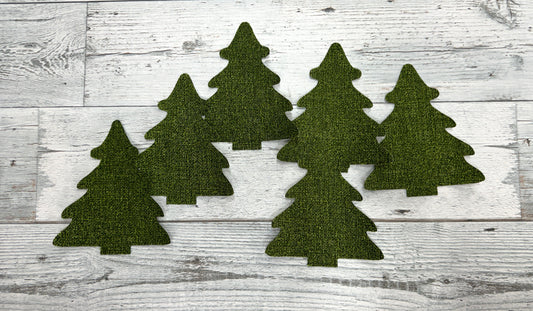 Christmas Tree Fused Appliques: Choice of quantity