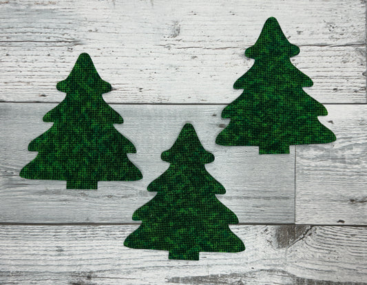 Christmas Tree Fused Appliques: Choice of quantity