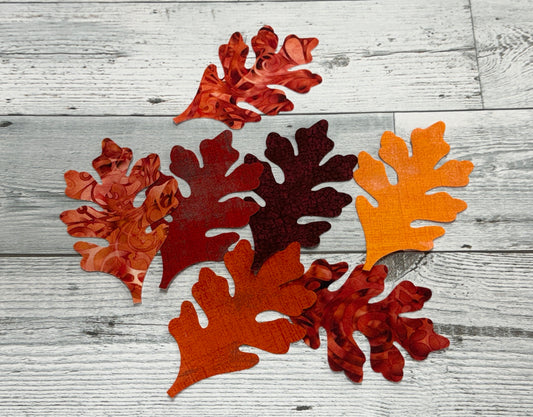 Fall Oak Leaves Fused Appliques: Choice of piece