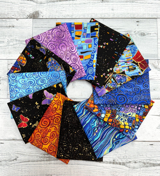 Wings of Gold with Metallic- Shop Assembled Fat Quarter Bundle