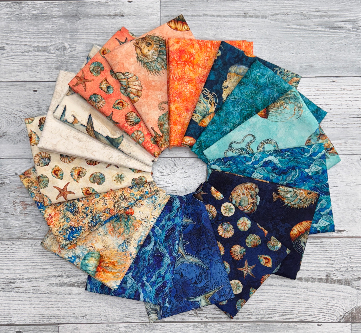 Atlantis- Shop Assembled Fat Quarter Bundle: Choice of bundle