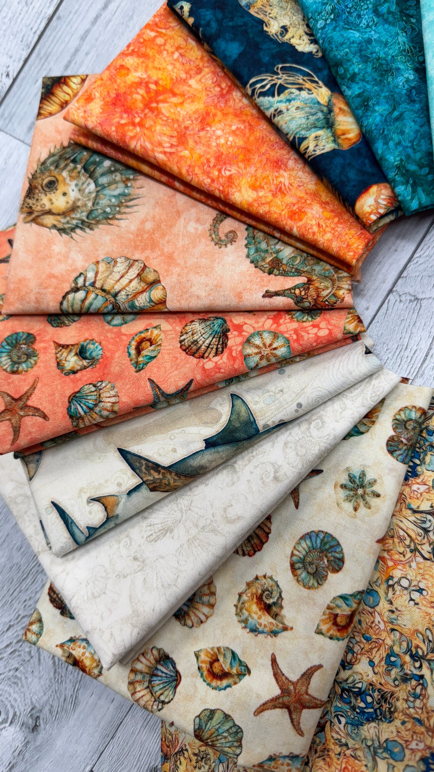 Atlantis- Shop Assembled Fat Quarter Bundle: Choice of bundle