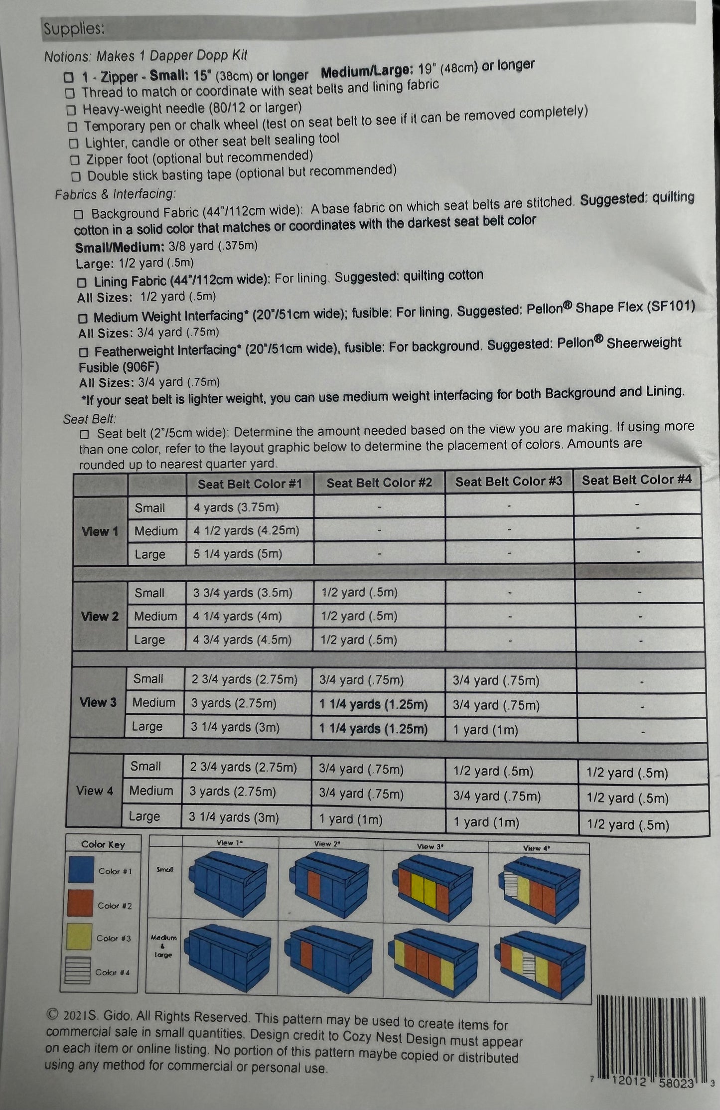 The Dapper Dopp Seat Belt Bag Kit- Dark Blue/Steel Blue