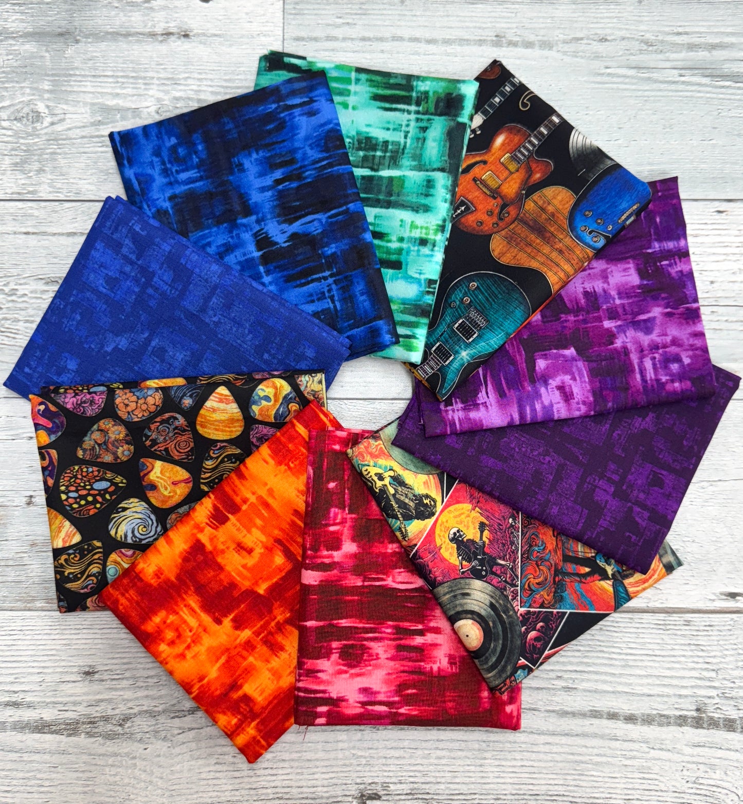 Rock N Roll Fantasy Shop Assembled Fat Quarter Bundle: Choice of Bundle