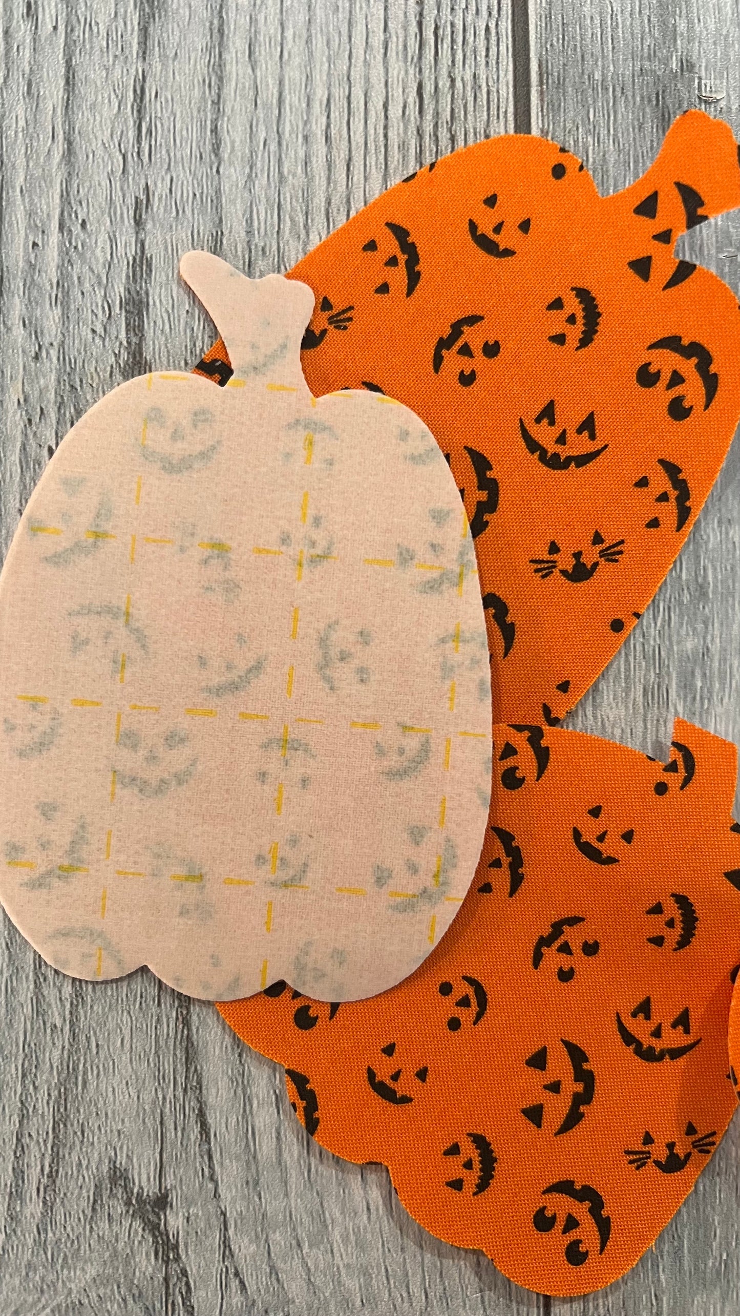 Orange Jack-O-Lantern Pumpkin Fused Appliques: Choice of Quantity