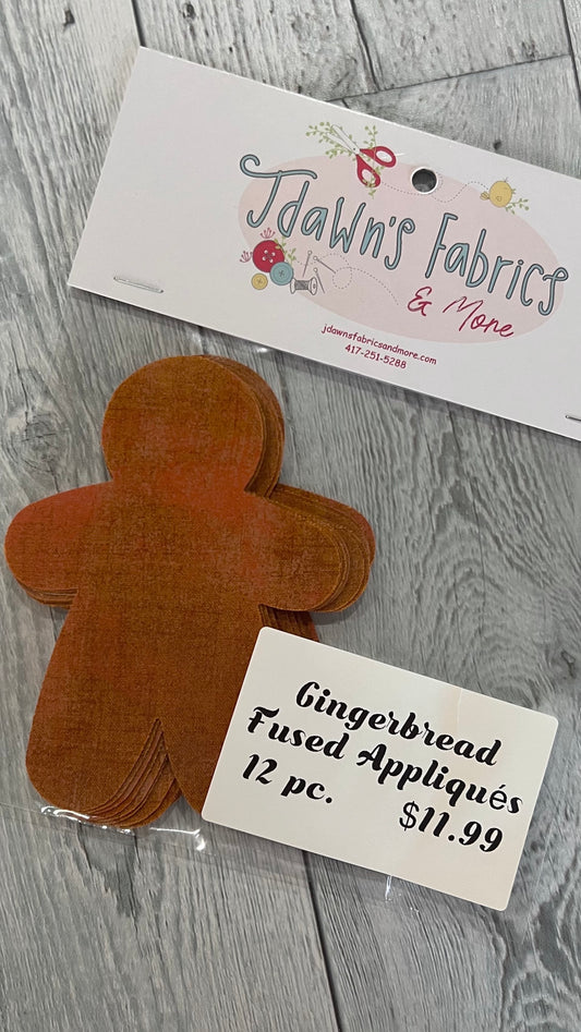 Gingerbread Fused Appliques: Choice of Quantity